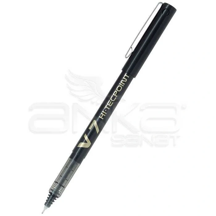 Pilot V7 Hi-Tecpoint İğne Uçlu Roller Kalem 0.7 Siyah