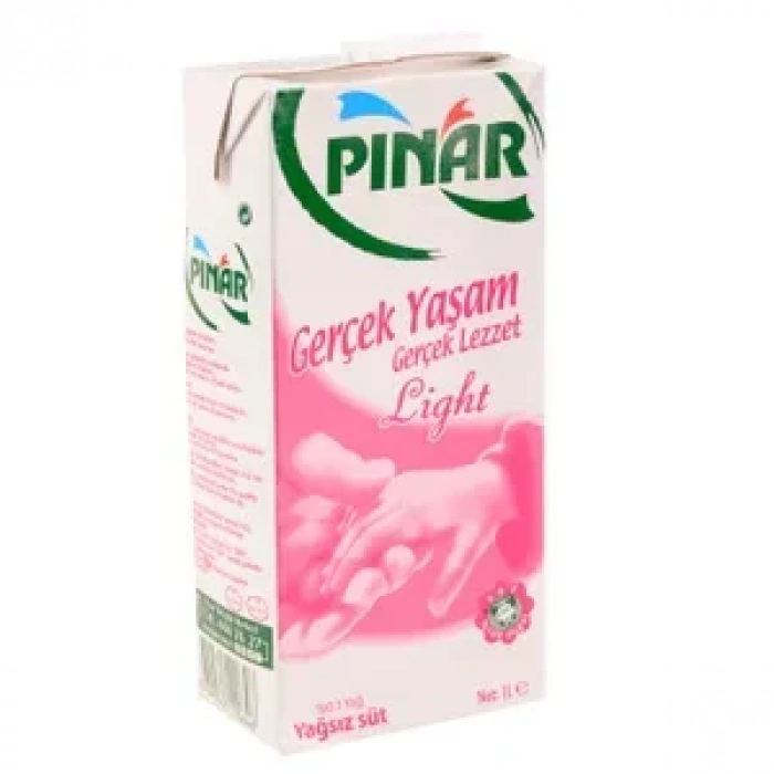 Pınar Extra Light Yağsız Süt 1 Litre (12 li Koli)