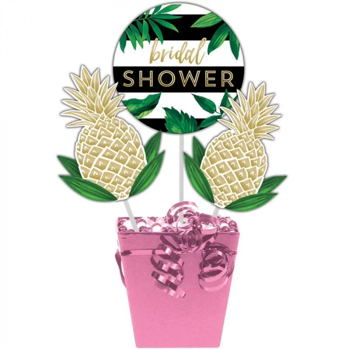 Pineapple Gold  Bridal Shower Masa Orta Süsü