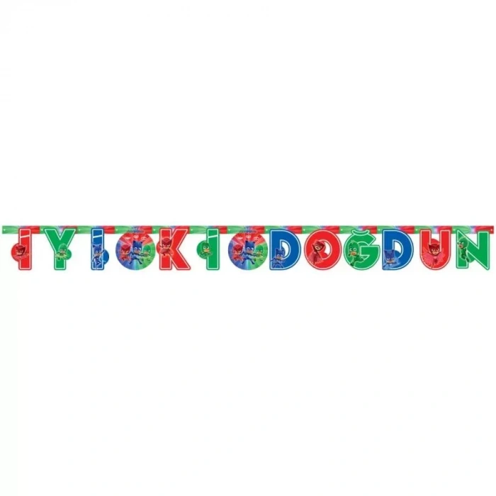 Pj Mask İyi Ki Doğdun Harf Afiş