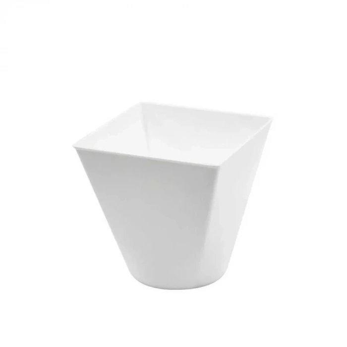 Plastik Mini Kap Beyaz 240 cc - 24 Adet