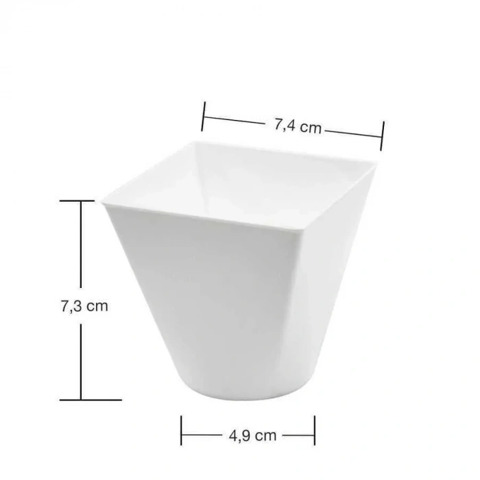 Plastik Mini Kap Beyaz 240 Cc - 24 Adet