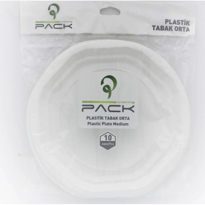 Plastik Orta Boy Tabak 10lu