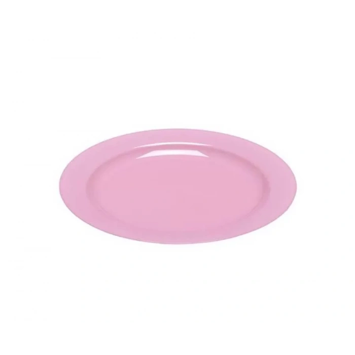 Plastik Pembe Tabak 23 cm - 10 Adet