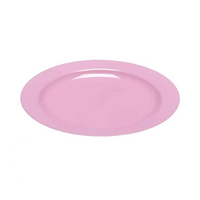 Plastik Pembe Tabak 26 cm - 10 Adet