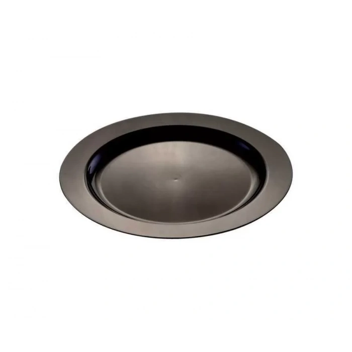 Plastik Siyah Tabak 23 cm - 10 Adet