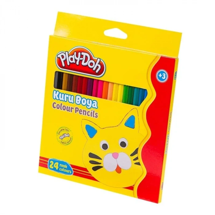 Play Doh 24 Renk Set Kuru Boya Play-Ku003