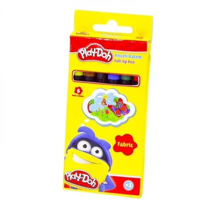 Play-doh 6 Renk Kumaş Kalemi Ke017