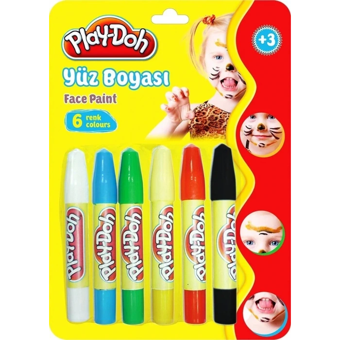 Play Doh Yüz Boyası 6lı