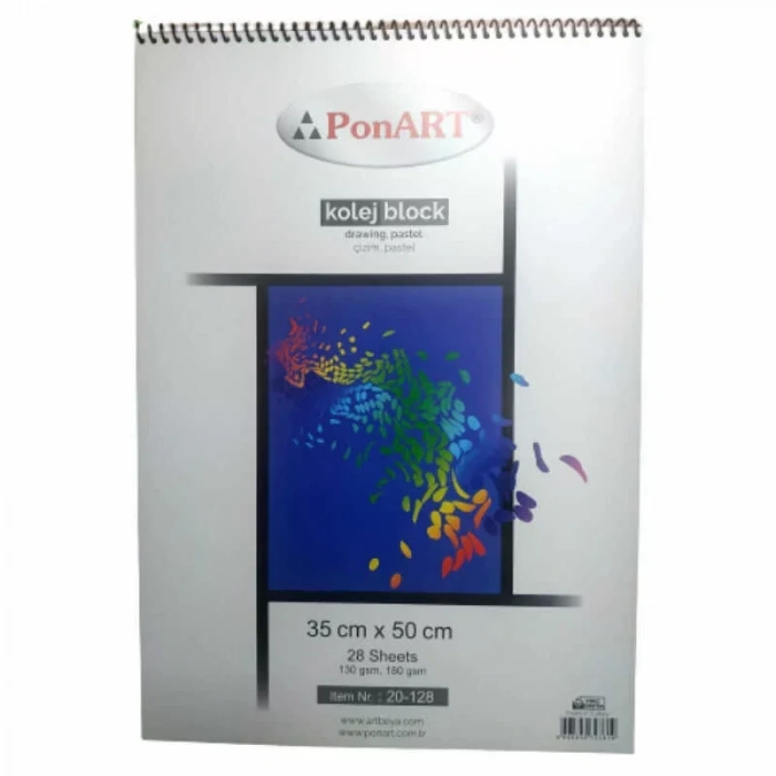 PONART 35x50 KOLEJ BLOK RESİM DEFTERİ 28 YP