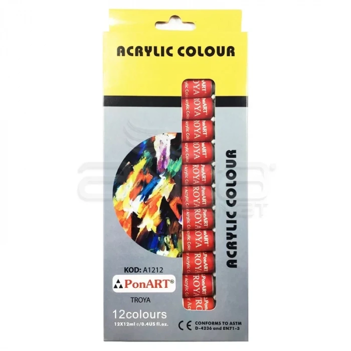 Ponart Akrilik Boya 12x12ml Set