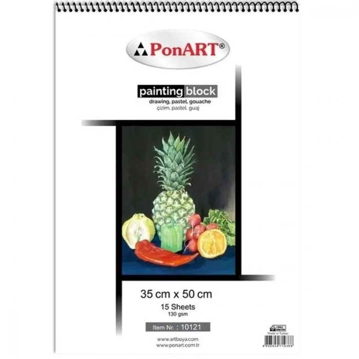 Ponart Drawing & Painting Blok Resim Defteri 130 gr. 35x50 cm. 15 Yaprak PHM-10-121
