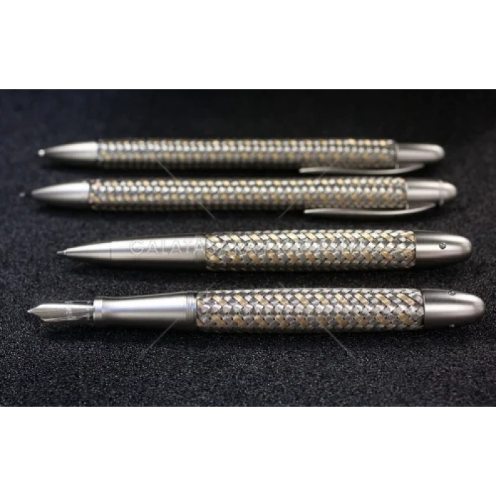 Porsche Design Roller Kalem P3110 TexFlex Altın-Çelik 988832