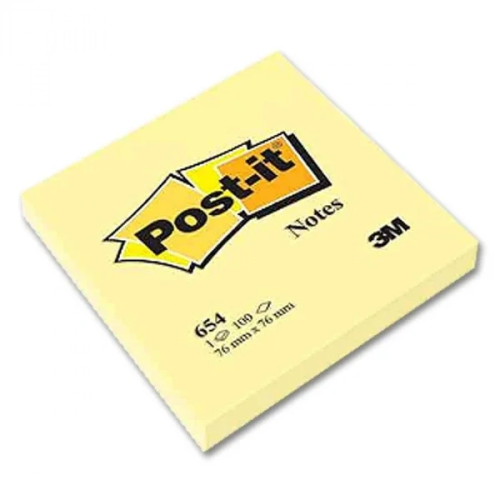 Post-it 654 Yapışkanlı Not Kağıdı 76x76mm (100 Yaprak)