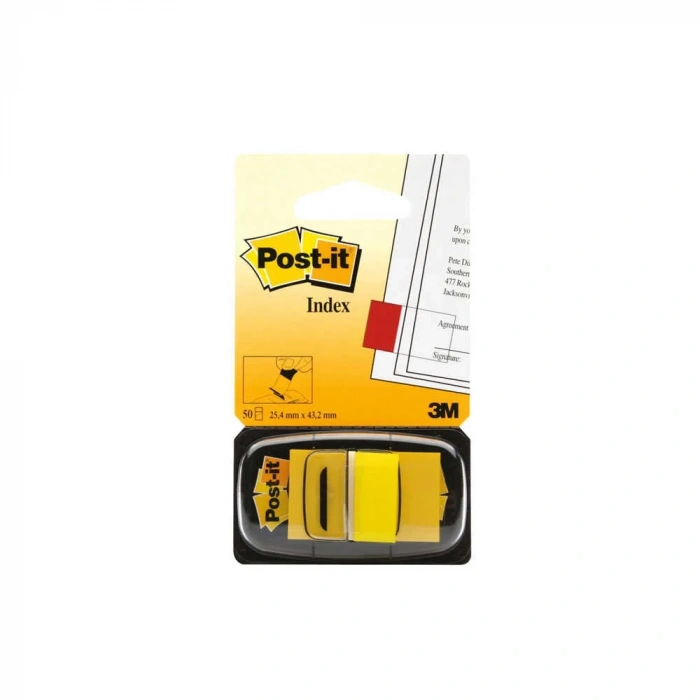 Post-it Yapışkanlı Ayraç İndexı 50 Yaprak 25,4x43,18 mm Sarı