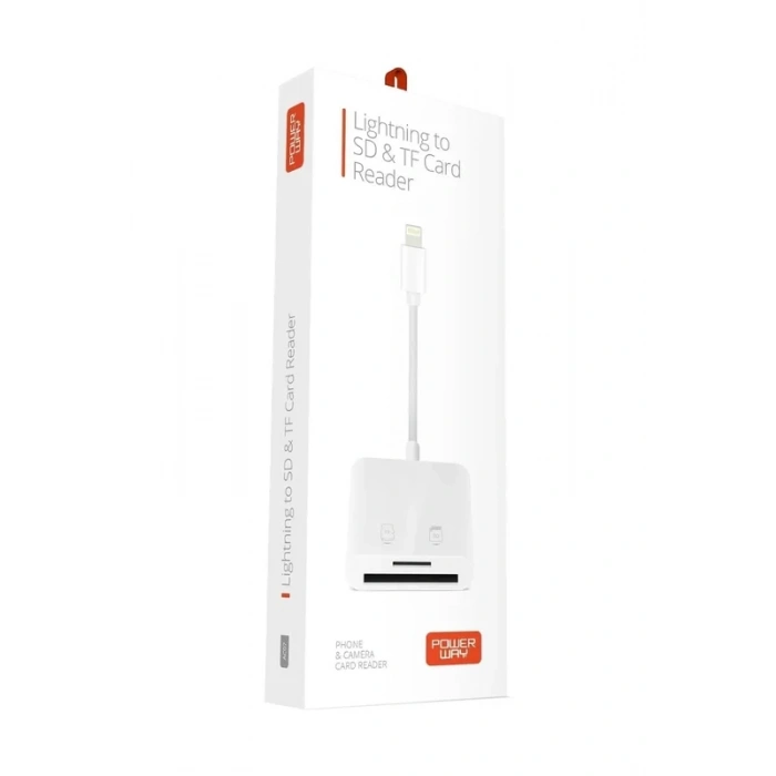 Powerway Ac07 Lightning To Sd Tf Card Çevirici Kablosu