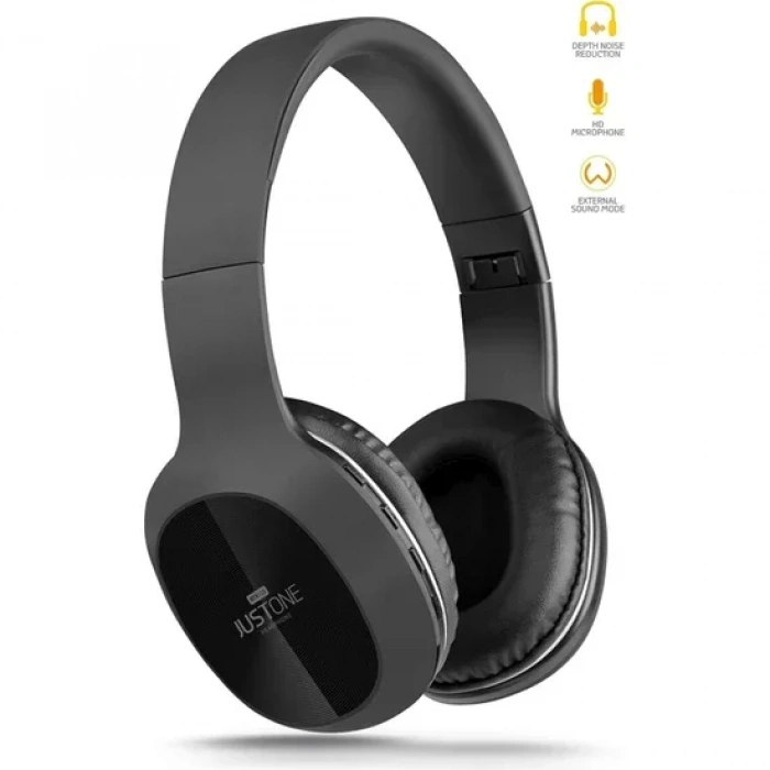 Powerway Justune Bluetooth Kafa Bantlı Kulaklık Siyah
