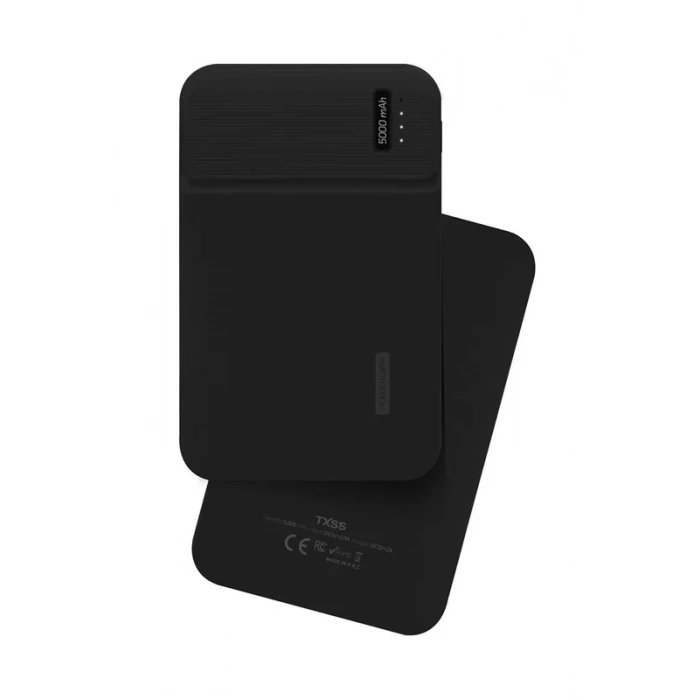 POWERWAY TXS5 5.000 MAH POWERBANK MİKRO USB GİRİŞLİ SİYAH