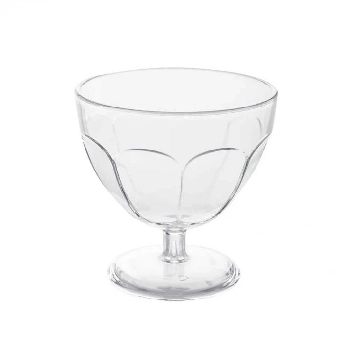 Premium Polikarbonat Tatlı Kabı Ayaklı Şeffaf 250 cc