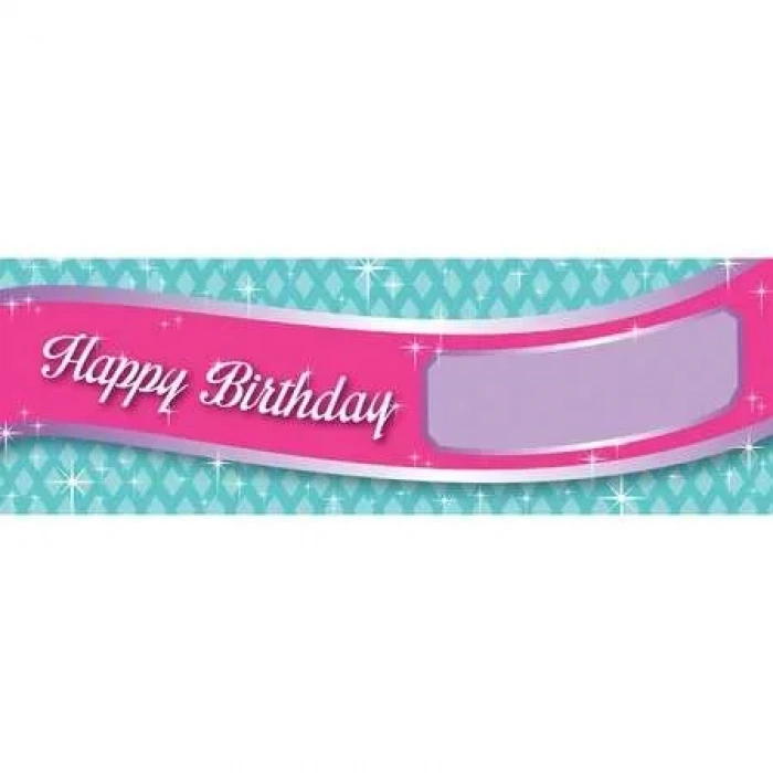 Prenses Partisi Harf Stickerlı Kendin Yaz Dev Afiş