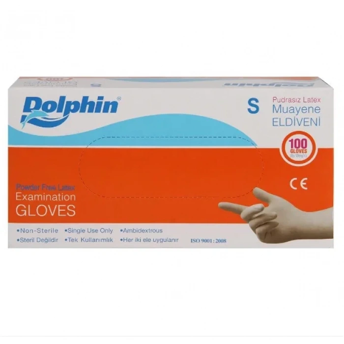 Pudrasız Lateks Muayene Eldiveni (s) 100 Adet