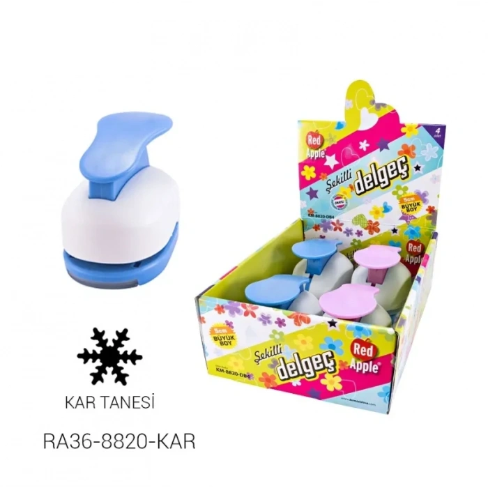 Red Apple Mega Boy Şekilli Delgeç Şekilgeç 2 (5 cm.) KAR TANESİ