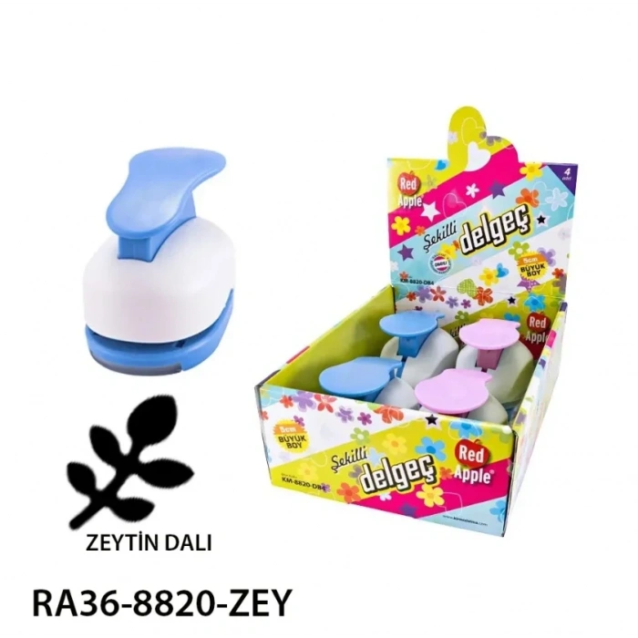 Red Apple Mega Boy Şekilli Delgeç Şekilgeç 2 (5 cm.) ZEYTİN DALI