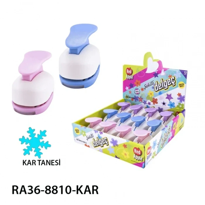 Red Apple Orta Boy Şekilli Delgeç Şekilgeç 1 (2.5 cm.) KAR TANESİ