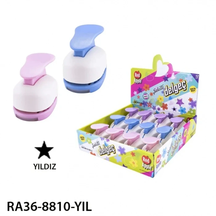 Red Apple Orta Boy Şekilli Delgeç Şekilgeç 1 (2.5 cm.) YILDIZ