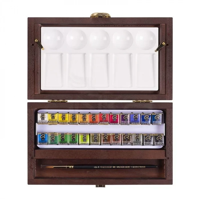 Rembrandt Tablet Sulu Boya Seti Ahşap Kutu 24lü 05840014