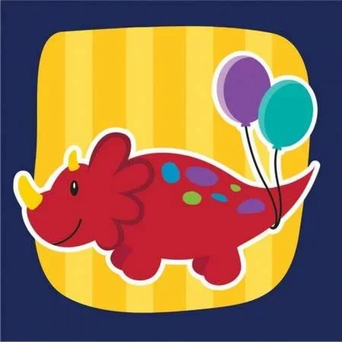 Renkli Dinozorlar Küçük 16 Lı Peçete