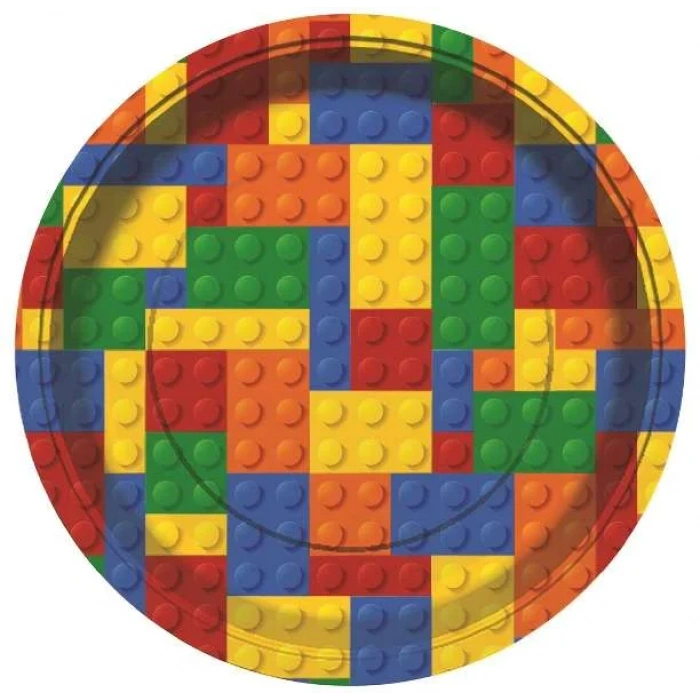 Renkli Küpler Yuvarlak Tabak 8 Adet