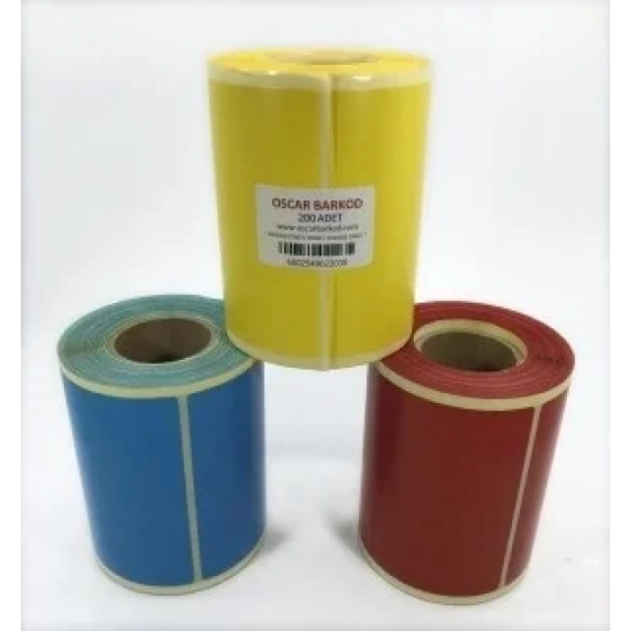 RENKLİ KUŞE ETİKET 150X100 200 ADET