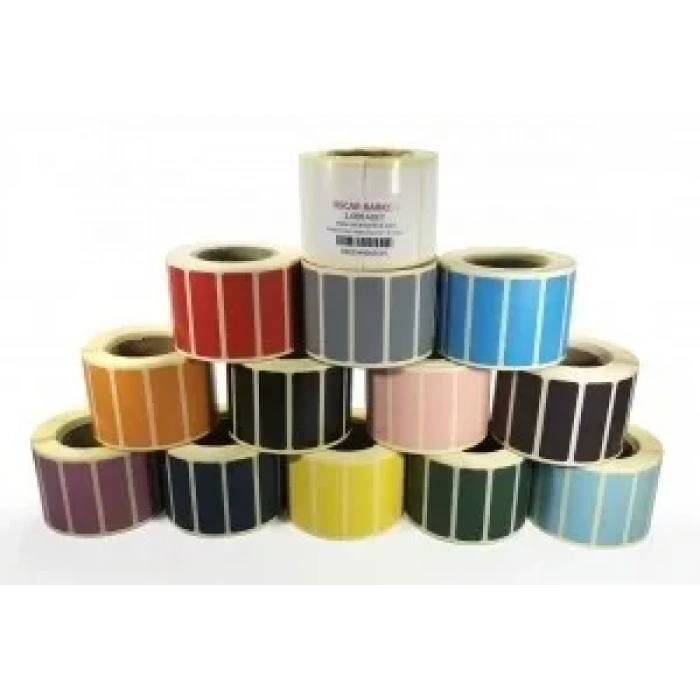 Renkli Kuşe Etiketi 15x45 1.000´lik Rulo