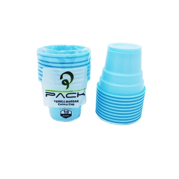 Renkli Plastik Bardak 10 lu.