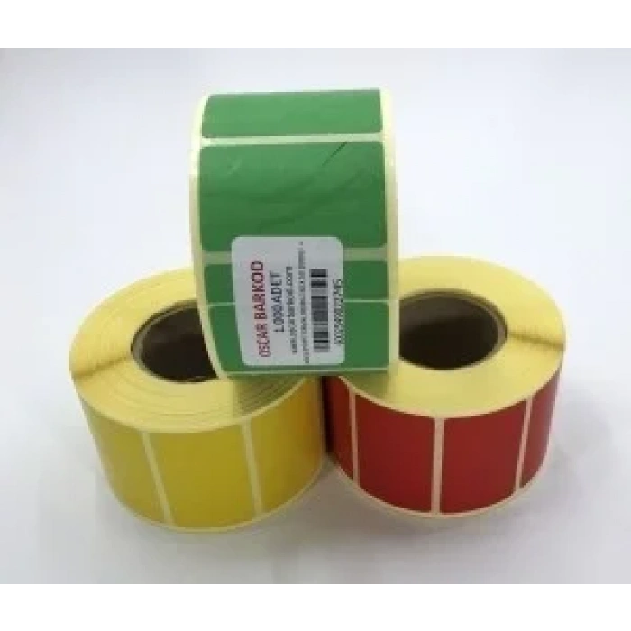 RENKLİ TERMAL BARKOD ETİKETİ 30X50 1000 ADET