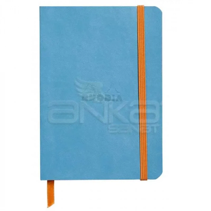 Rhodia Boutique Rodiarama Italyan Deri Yumuşak Kapak Noktalı Turquoise A6