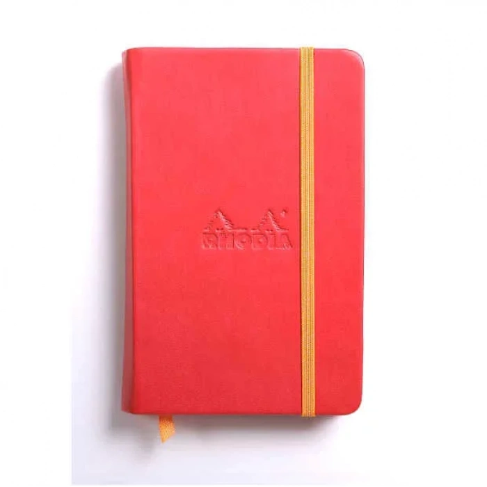Rhodia Boutique Rodiarama Renkler Italyan Deri Çizgisiz Defter Poppi A6 96yaprak
