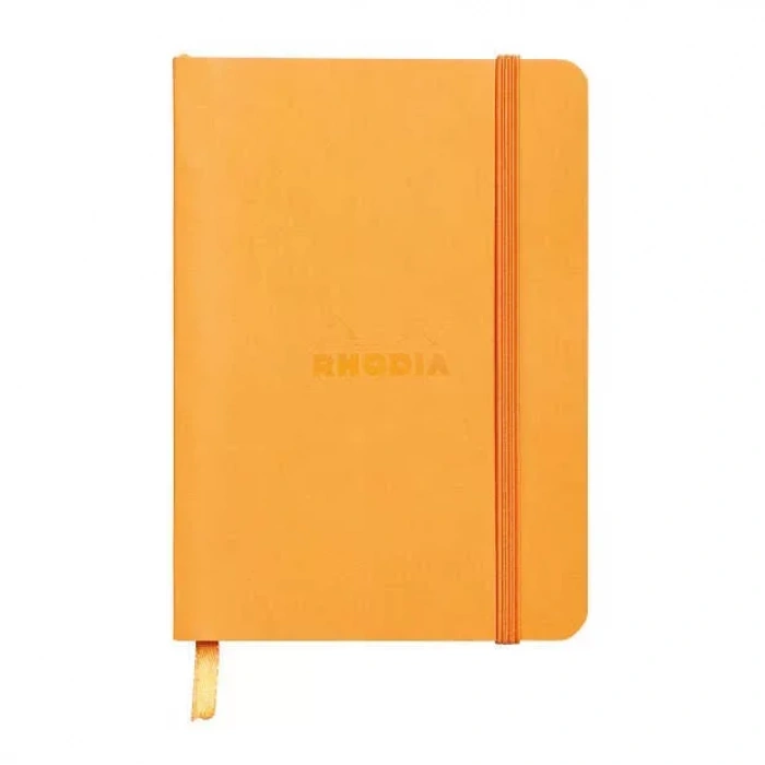 Rhodia Boutique Rodiarama Renkler Italyan Deri Yumuşak Kapak Çizgili Orange A6