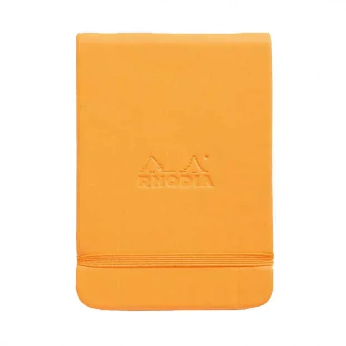 Rhodia Boutique Webnotebook Italyan Deri Kısa Kenarlı Ciltli(Üstten) Çizgili Defter Turuncu Sert Kapak