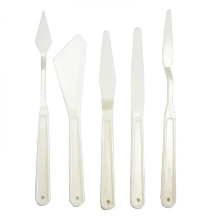 Rıch 11248 5 Li Plastik Spatul Set Beyaz 01343