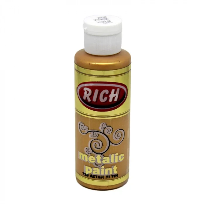 Rich Akrilik Metalik Boya 120ml 728 Aztek Altın