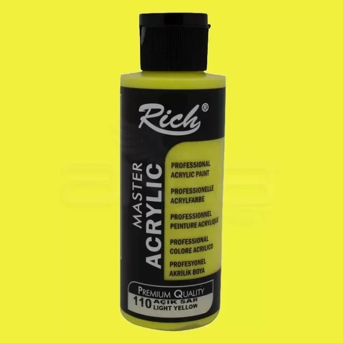 Rich Master Akrilik Boya 120ml 110 Açık Sarı