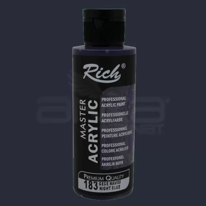 Rich Master Akrilik Boya 120ml 183 Gece Mavisi