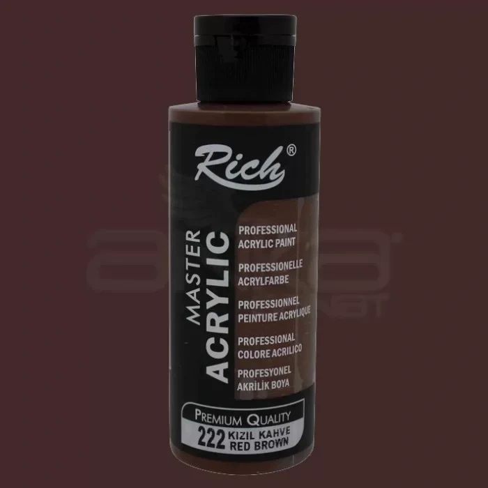 Rich Master Akrilik Boya 120ml 222 Kızıl Kahve