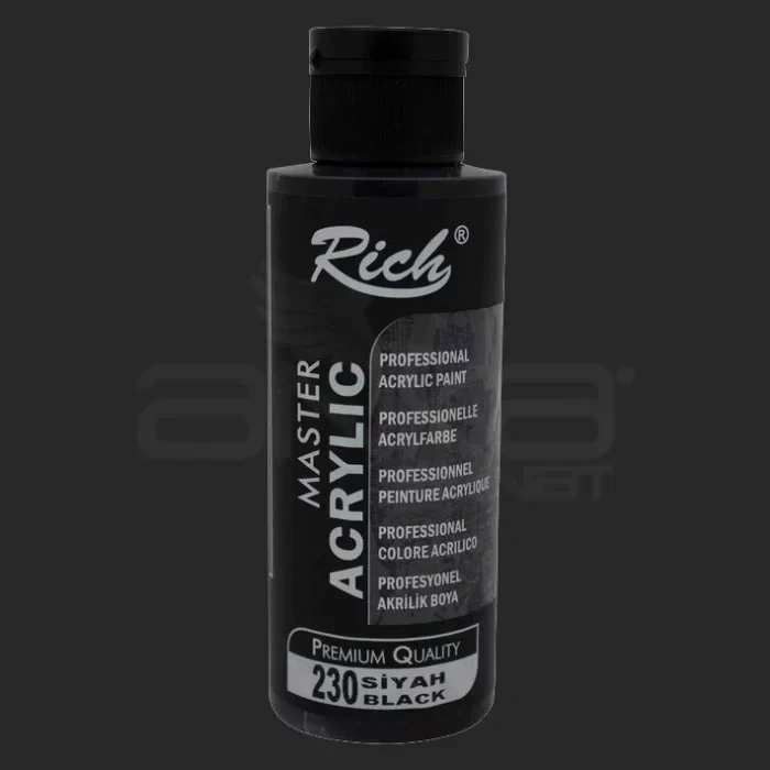 Rich Master Akrilik Boya 120ml 230 Siyah