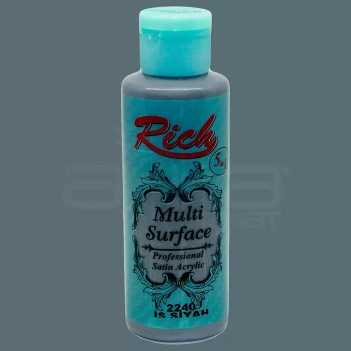 Rich Multi Surface Akrilik Boya 120ml 2240 İs Siyah