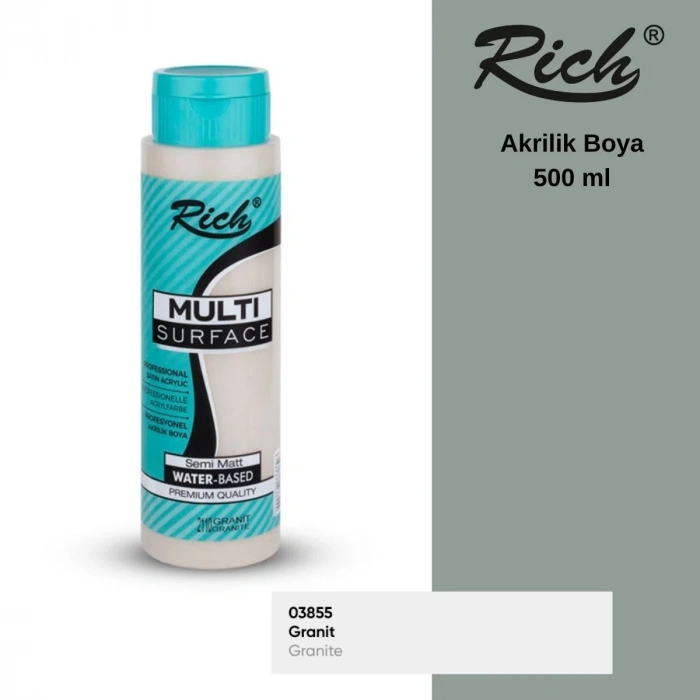 Rich Multi Surface Akrilik Boya 500ml 2110 Granit
