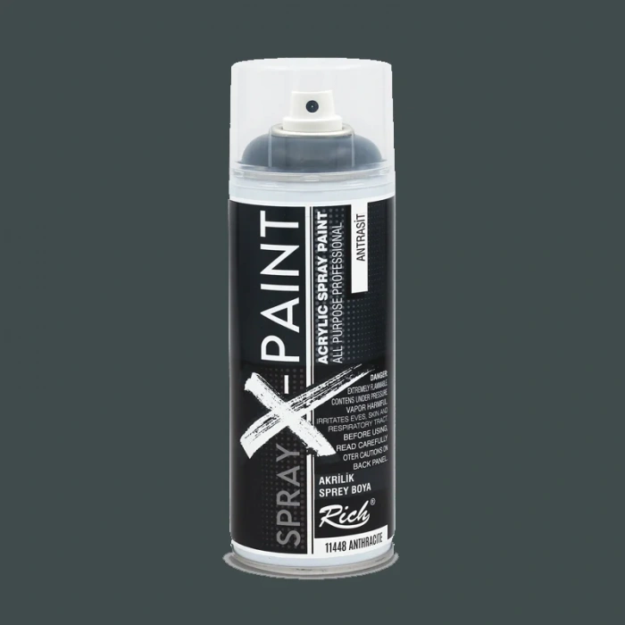 Rich Spray X-Paint Akrilik Sprey Boya 400ml Antrasit