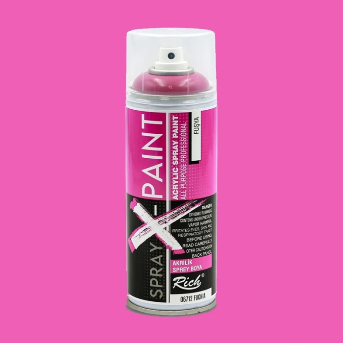 Rich Spray X-paint Akrilik Sprey Boya 400ml Fuşya